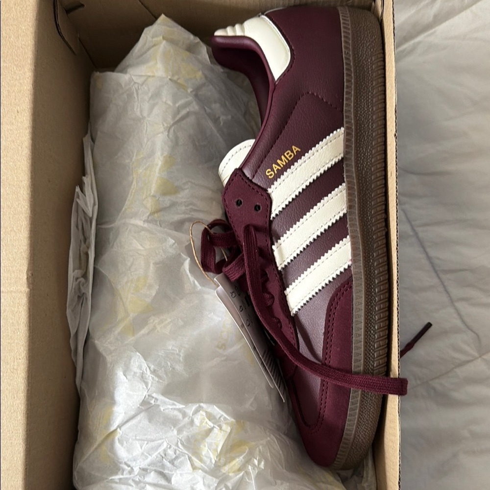 adidas Samba Women's Sneakers - Burgundy and White